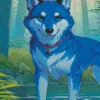 Blue Wolf Art Diamond Painting