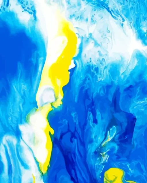 Blue Yellow Art Diamond Painting