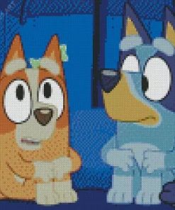 Bluey and Bingo Diamond Painting