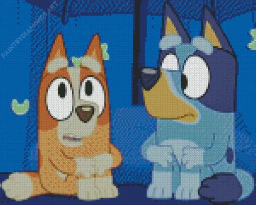 Bluey and Bingo Diamond Painting