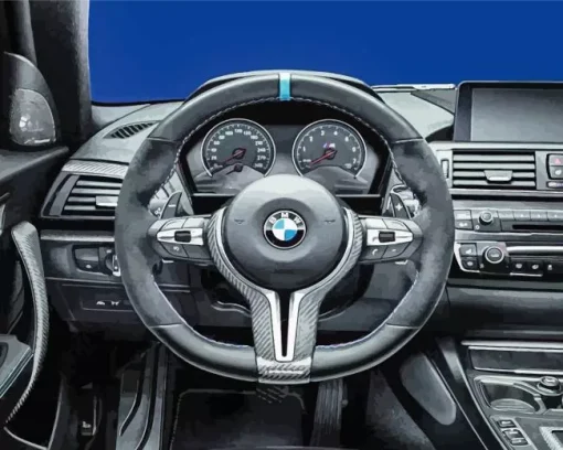 BMW Steering Wheel Diamond Painting