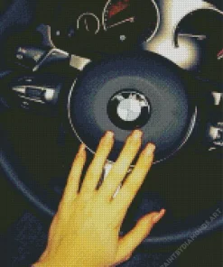 BMW Steering Wheel With Hand Diamond Painting