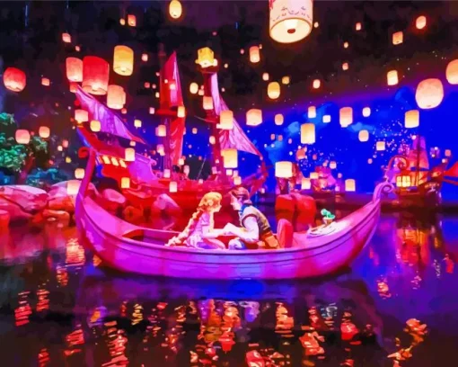 Boat From Tangled Diamond Painting