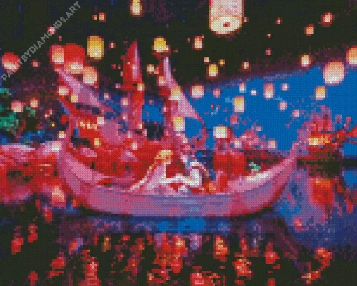 Boat From Tangled Diamond Painting