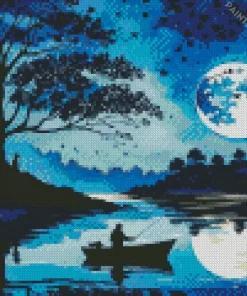 Boat Silhouette Diamond Painting