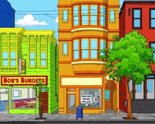 Bobs Burgers Store Front Diamond Painting