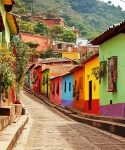 Bogota Colorful Houses Diamond Painting