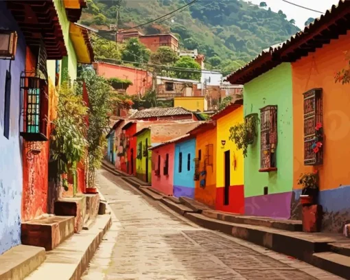 Bogota Colorful Houses Diamond Painting