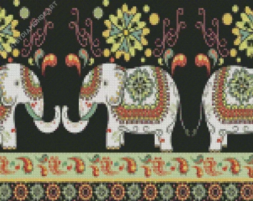 Bohemian Elephants Diamond Painting