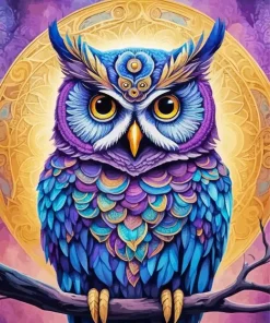 Bohemian Owl Diamond Painting