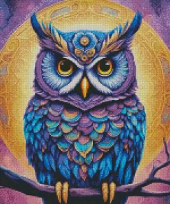 Bohemian Owl Diamond Painting