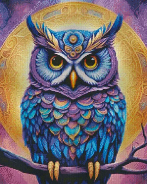 Bohemian Owl Diamond Painting