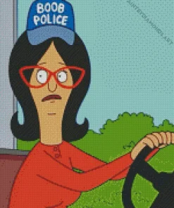 Boob Police Hat Bobs Burgers Diamond Painting