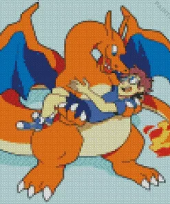 Charizard Hugging Diamond Painting