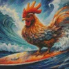 Chicken Surfing Diamond Painting