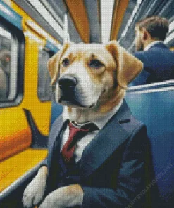 Classy Dog In A Suit Diamond Painting