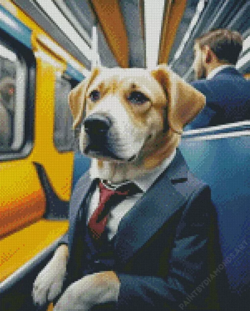 Classy Dog In A Suit Diamond Painting