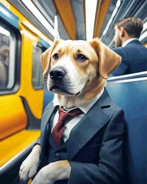 Classy Dog In A Suit Diamond Painting