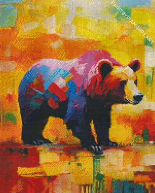 Colorful Bear Diamond Painting