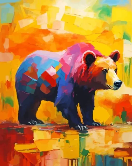 Colorful Bear Diamond Painting