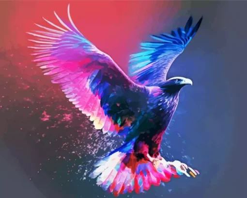 Colorful Bird Flying Diamond Painting