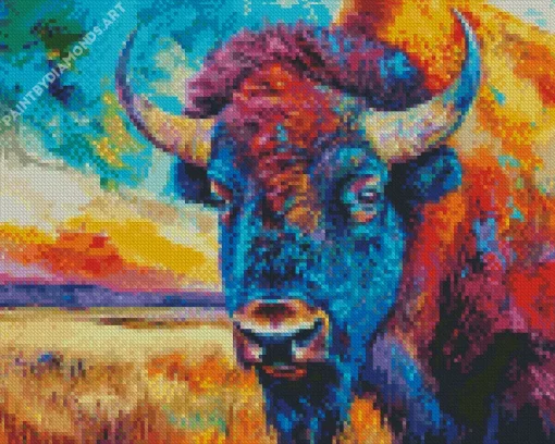 Colorful Buffalo Diamond Painting