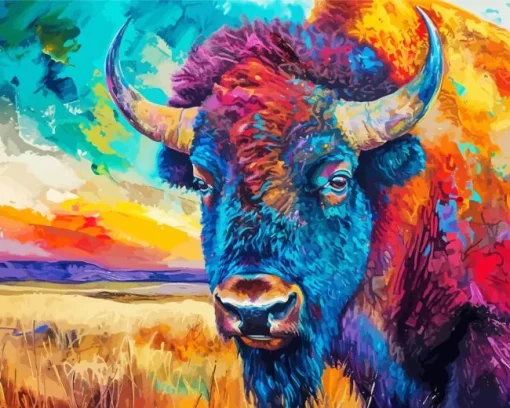 Colorful Buffalo Diamond Painting