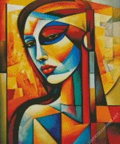 Colorful Cubism Lady Diamond Painting