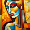 Colorful Cubism Lady Diamond Painting