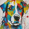 Colorful Dog Abstract Diamond Painting