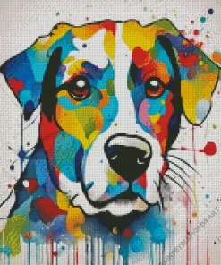 Colorful Dog Abstract Diamond Painting