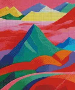 Colorful Mountain Diamond Painting