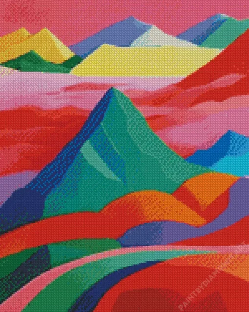 Colorful Mountain Diamond Painting