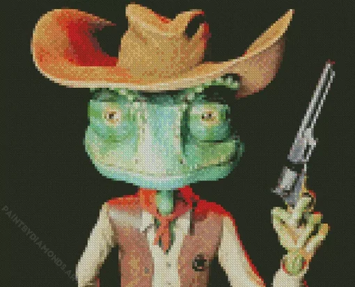 Cowboy Rango Character Diamond Painting