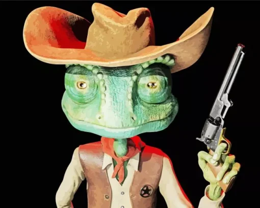 Cowboy Rango Character Diamond Painting