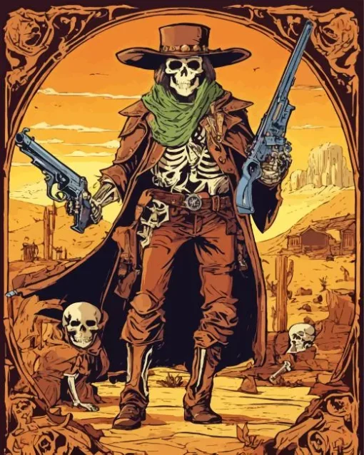 Cowboy Skeleton Diamond Painting