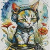 Cute Dj Cat Diamond Painting