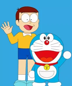 Cute Nobita And Doraemon Diamond Painting