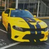 Dodge Charger Hellcat Yellow Diamond Painting