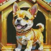 Dog And Golden House Diamond Painting