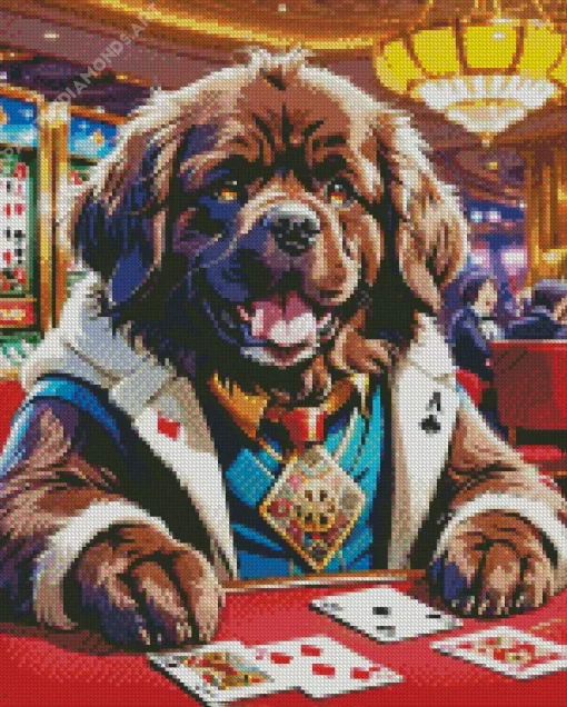 Dog Gambling Art Diamond Painting