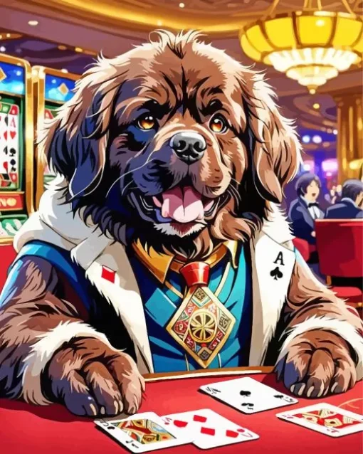 Dog Gambling Art Diamond Painting