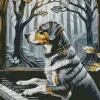 Dog Playing Piano Art Diamond Painting