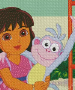 Dora And Boots Diamond Painting