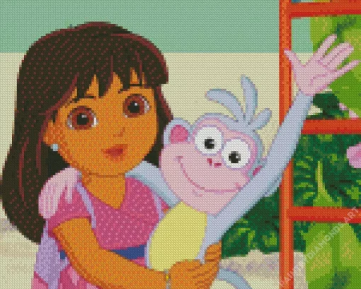 Dora And Boots Diamond Painting