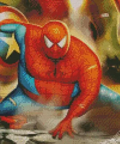 Fat Spiderman Art Diamond Painting