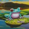 Frog And Lily Pad Diamond Painting