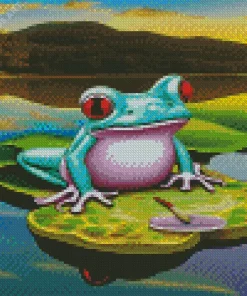 Frog And Lily Pad Diamond Painting