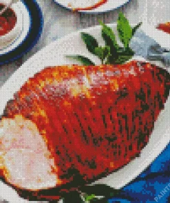 Glazed Ham Dish Diamond Painting