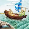 Grandmother On Boat Diamond Painting